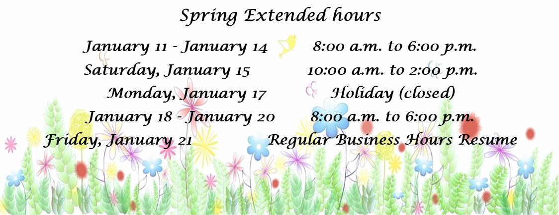 Spring Extended Hours 